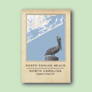 North Topsail Beach Pelican Map