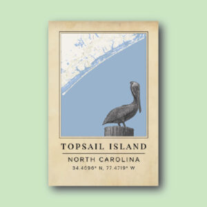 Topsail Island Pelican Map