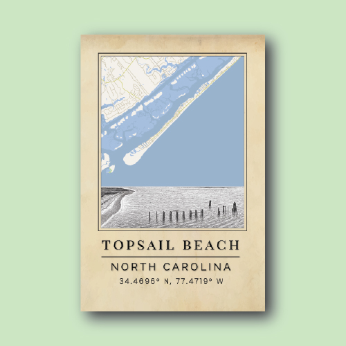 Topsail Beach Peaceful Point Map