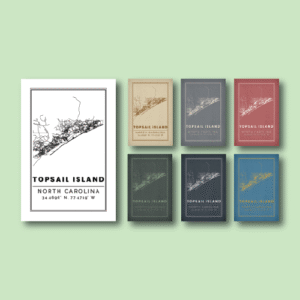 Topsail Island Line Map